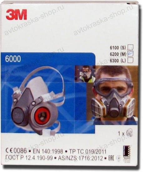 3М маска резиновая 6000